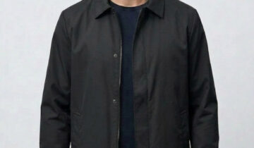 Veste imperméable légère style urbain – Noir