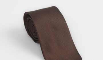 Cravate À Motif Fantaisie – Marron