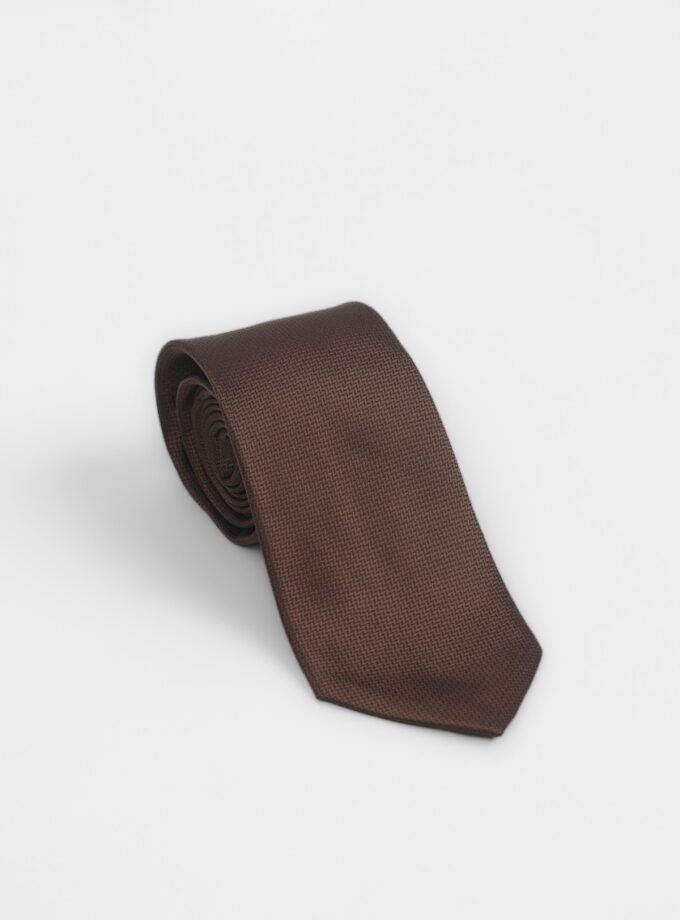 Cravate À Motif Fantaisie – Marron