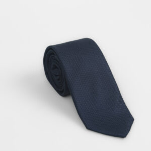 Cravate À Motif Ton-sur-Ton – Bleu Marine