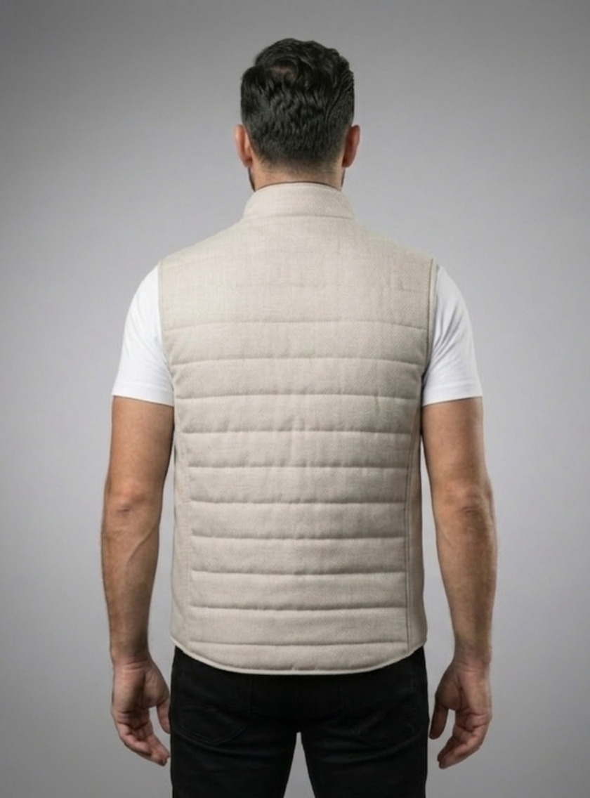 Gilet Matelassé léger - Gris – Image 4