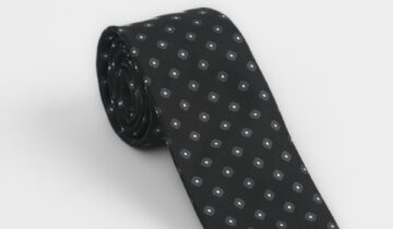 Cravate À Motif Fantaisie – Noir