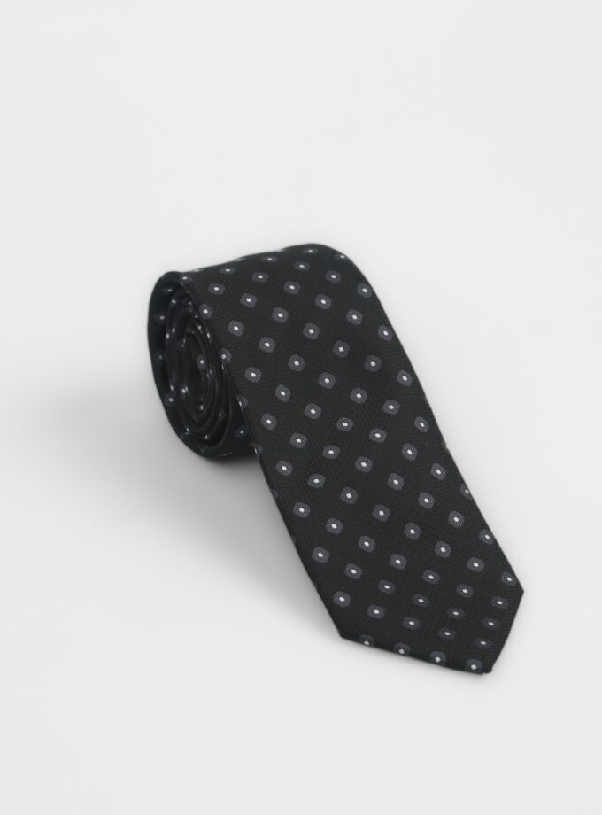 Cravate À Motif Fantaisie – Noir
