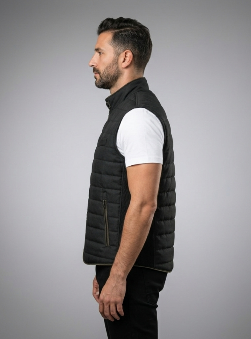 Gilet Matelassé léger - Noir – Image 3