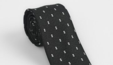 Cravate À Motif Fantaisie – Noir