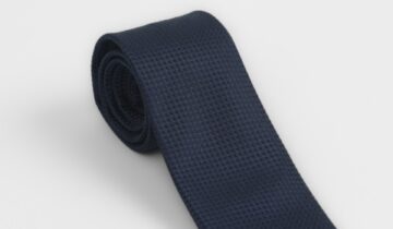 Cravate À Motif Fantaisie – Bleu Marine