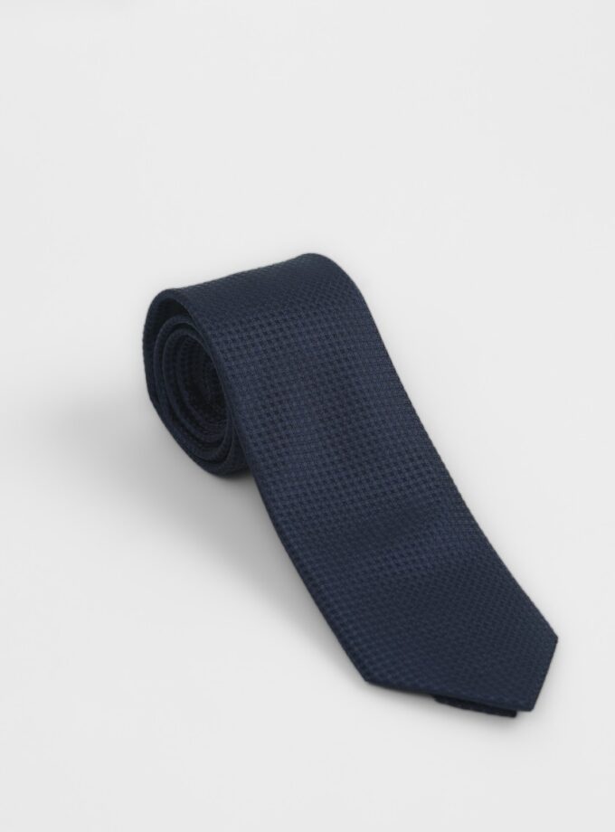 Cravate À Motif Fantaisie – Bleu Marine