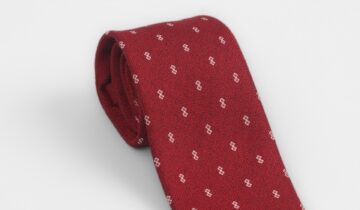 Cravate À Motif Fantaisie – Rouge