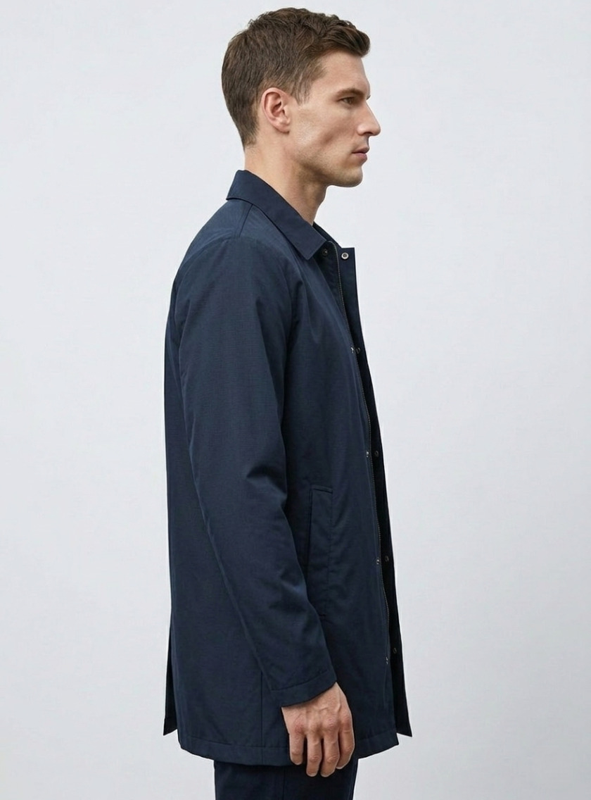 Veste imperméable légère style urbain - Bleu Marine – Image 4