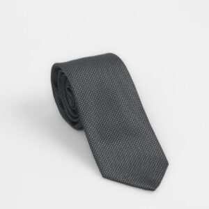 Cravate À Motif Fantaisie – Gris Foncé