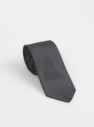 Cravate À Motif Fantaisie – Gris Foncé