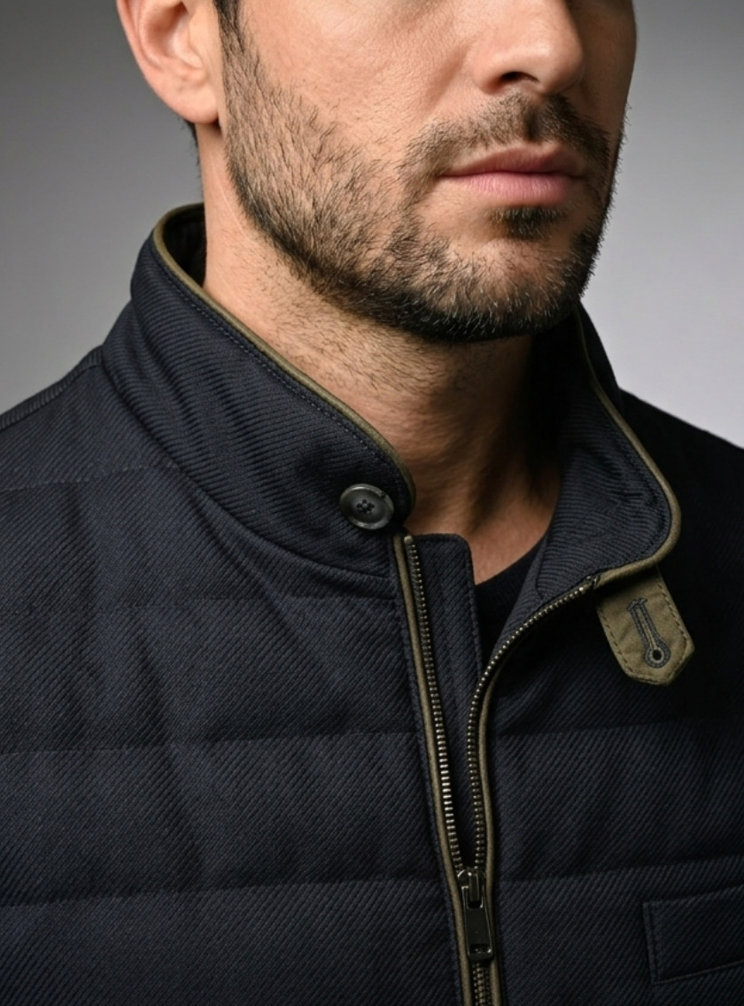 Gilet Matelassé léger- Bleu Marine – Image 2