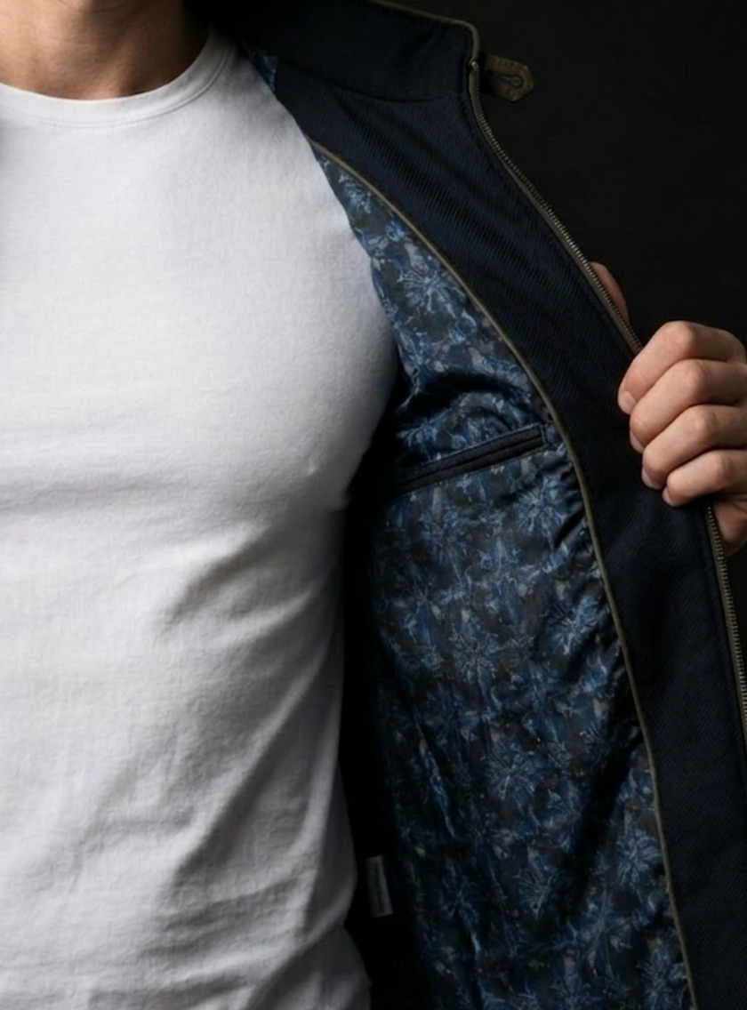 Gilet Matelassé léger- Bleu Marine – Image 3