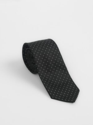 Cravate À Motif Fantaisie – Noir