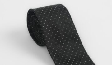 Cravate À Motif Fantaisie – Noir