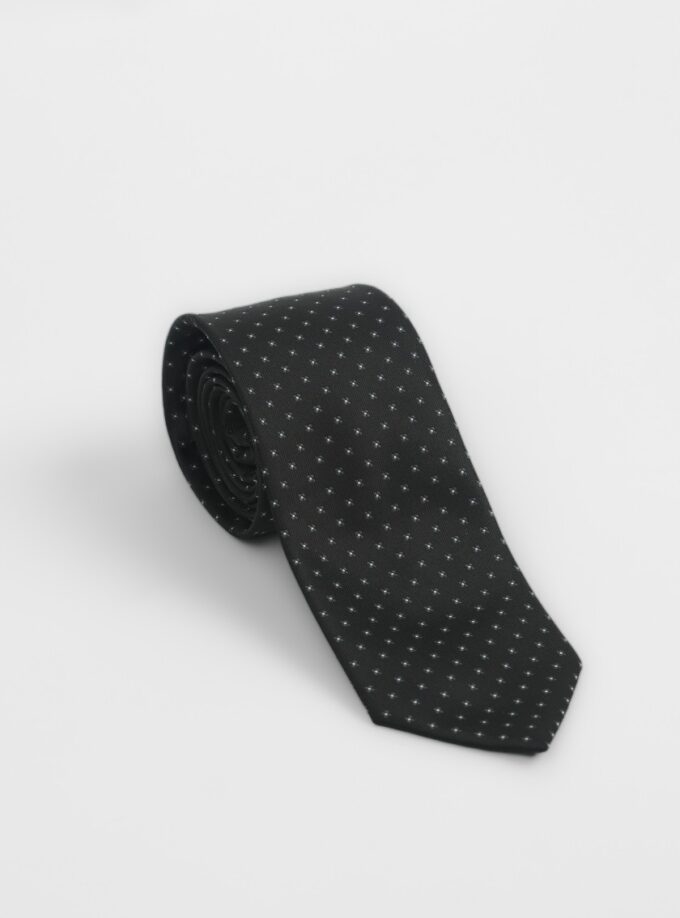 Cravate À Motif Fantaisie – Noir
