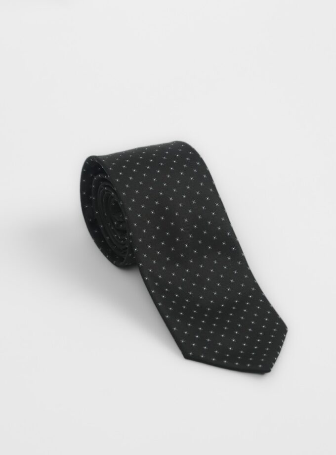 Cravate À Motif Fantaisie – Noir