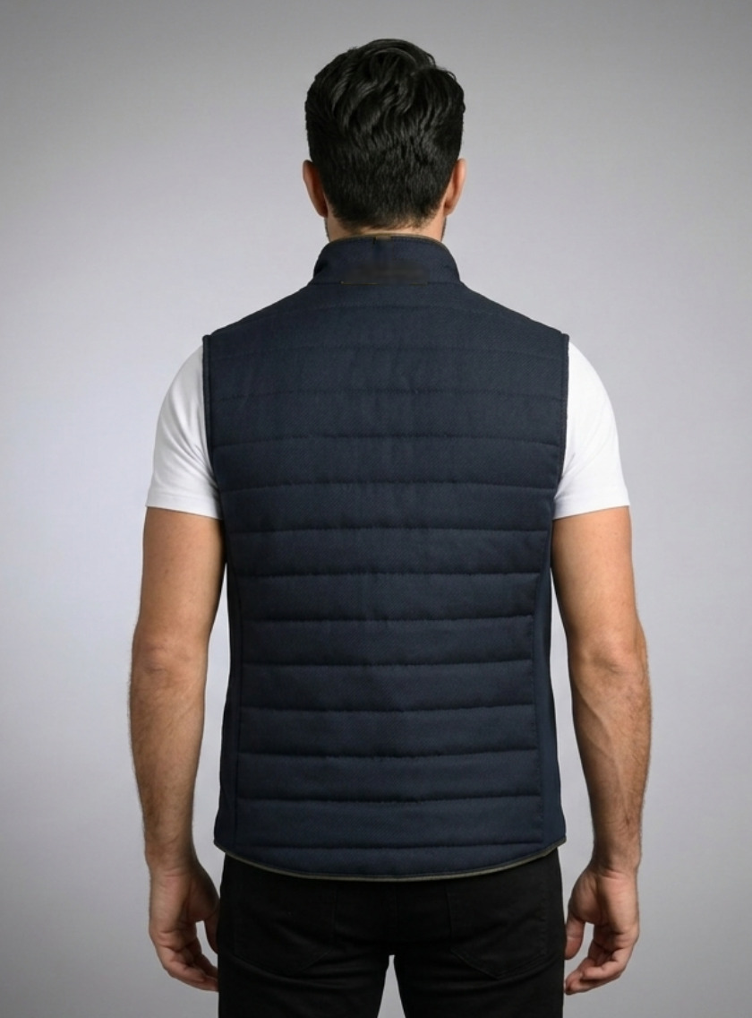 Gilet Matelassé léger- Bleu Marine – Image 4