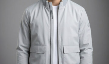 Blouson Bomber Minimaliste – Gris