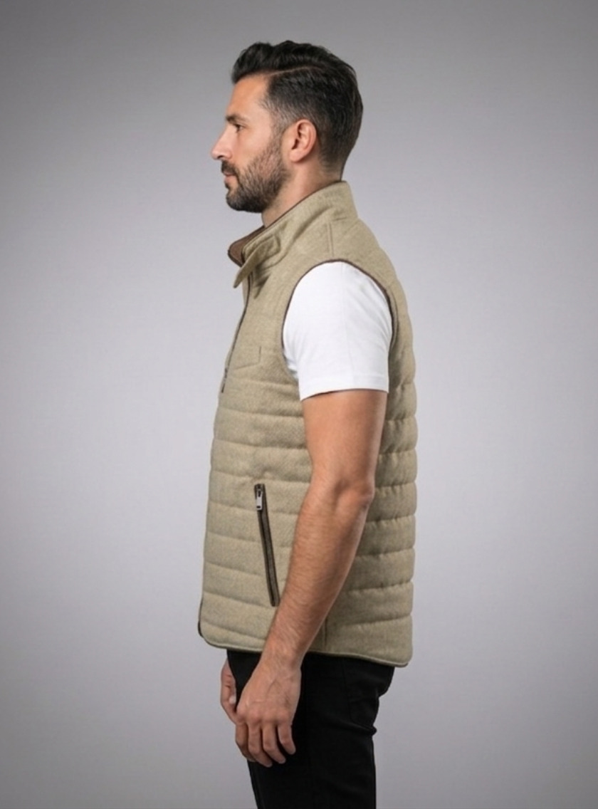 Gilet Matelassé léger - Beige – Image 3