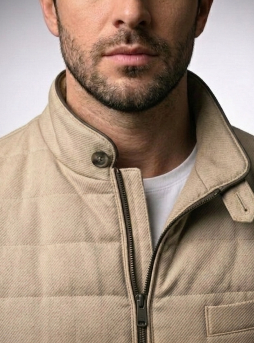 Gilet Matelassé léger - Beige – Image 2