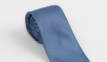 Cravate À Motif Ton-Sur-Ton – Bleu