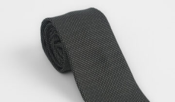 Cravate À Motif Fantaisie – Noir