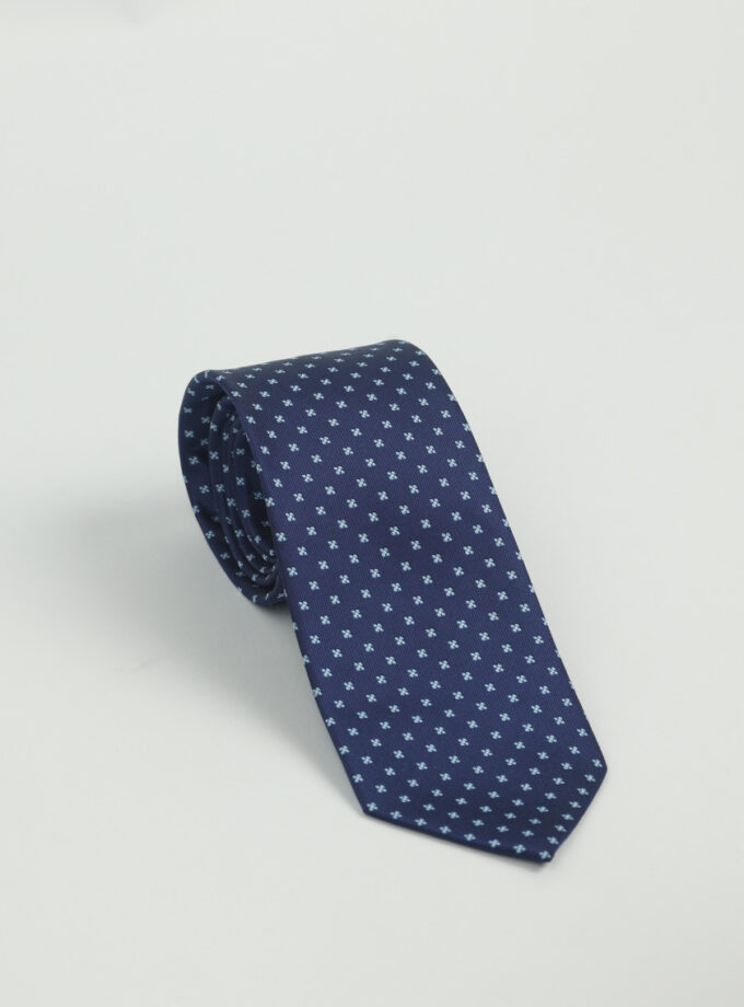 Cravate À Motif Fantaisie – Bleu