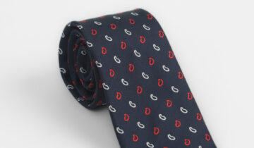 Cravate À Motif Fantaisie – Bleu Marine