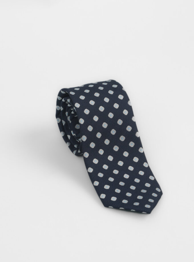 Cravate À Motif Fantaisie – Bleu Marine