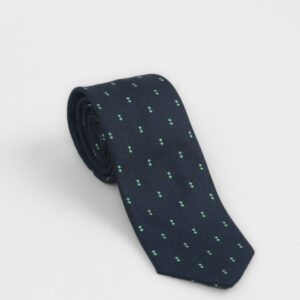 Cravate À Motif Fantaisie – Bleu Marine