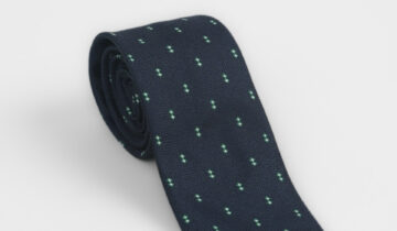 Cravate À Motif Fantaisie – Bleu Marine