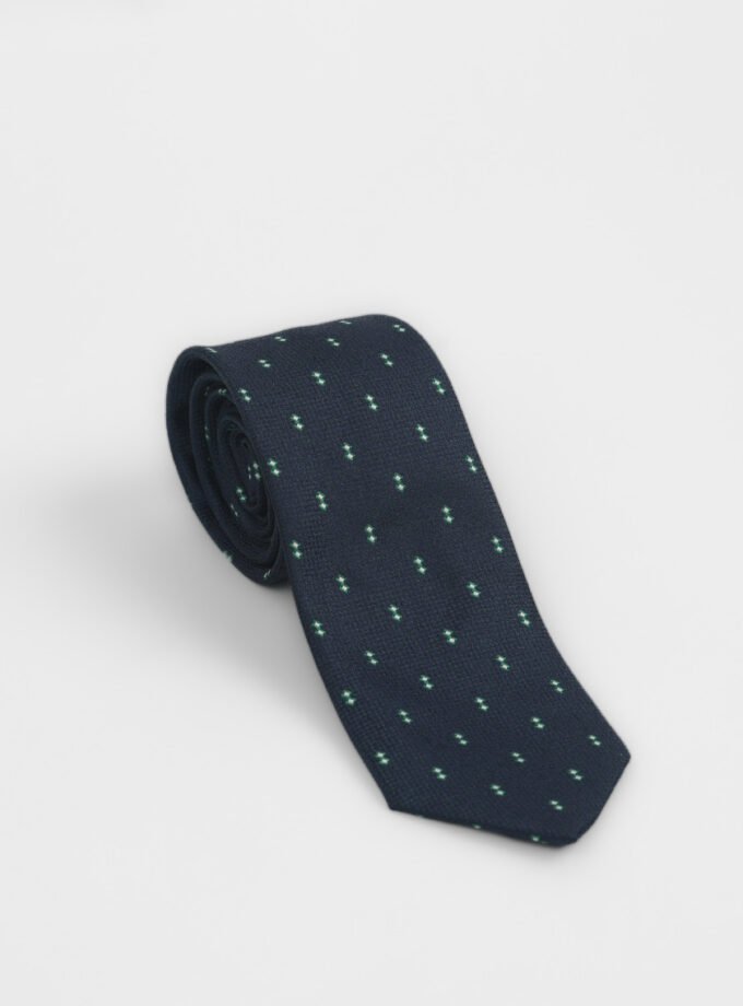 Cravate À Motif Fantaisie – Bleu Marine