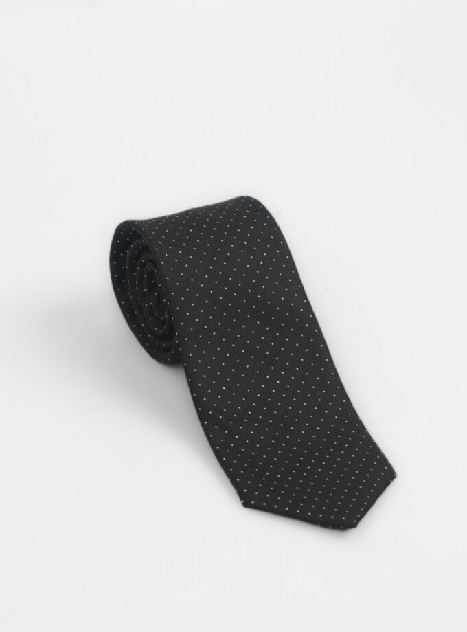 Cravate À Motif Fantaisie – Noir