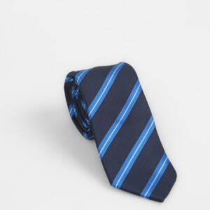 Cravate À Motif Rayé – Bleu Marine