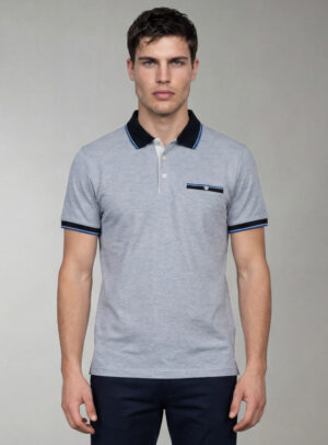 Polo Décontracté À Poche Boutonnée - Bleu