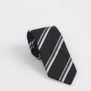 Cravate À Motif Rayé – Noir