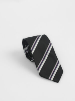 Cravate À Motif Rayé – Noir