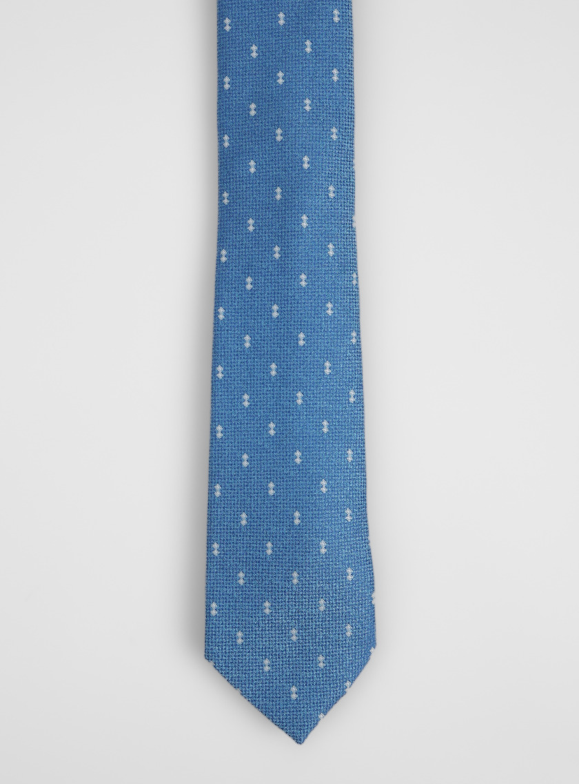 Cravate À Motif Fantaisie – Bleu Ciel – Image 2