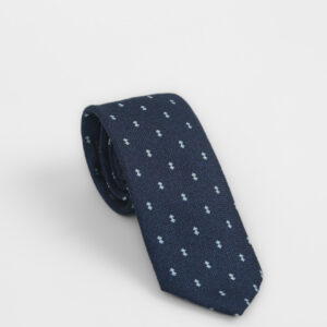 Cravate À Motif Fantaisie – Bleu Marine