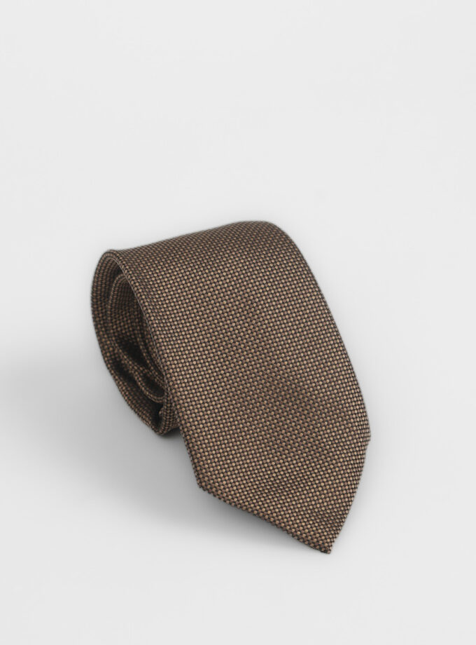 Cravate À Motif Fantaisie – Beige