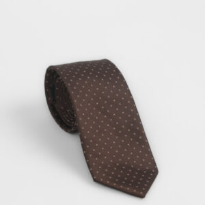 Cravate À Motif Fantaisie – Marron