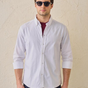 Chemise Ajustée En Coton - Blanc
