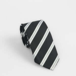 Cravate À Motif Rayé – Noir
