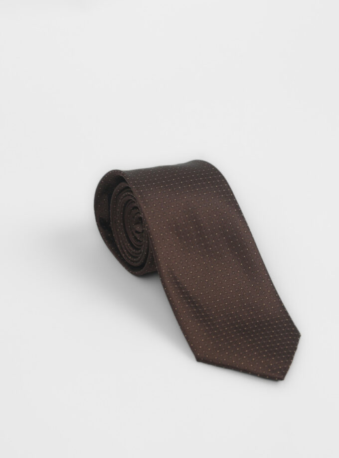 Cravate À Motif Fantaisie – Marron