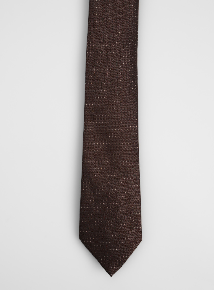Cravate À Motif Fantaisie – Marron – Image 2