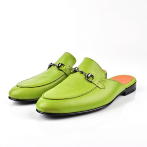 Mule Mocassin En Cuir - Pistache