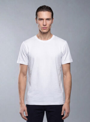 T-shirt Uni Fil D’Écosse Mercerisé - Blanc