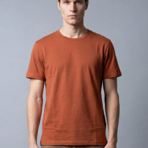 T-shirt Uni Fil D’Écosse Mercerisé - Orange
