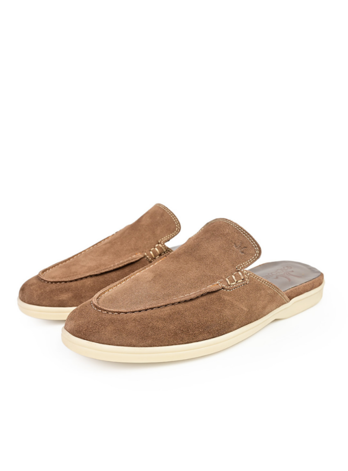 Mule Mocassin En Cuir - Beige